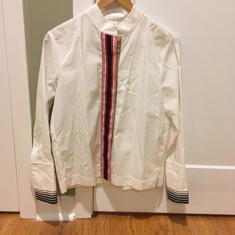 Diane von Furstenberg shirt with ribbon placket